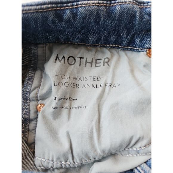 Mother Women's‎ Blue High Waisted Looker Ankle Fray Denim Jeans Size 25 - Picture 4 of 7